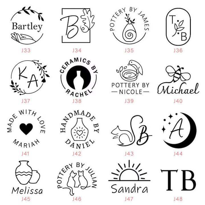 Custom clay stamp with your name