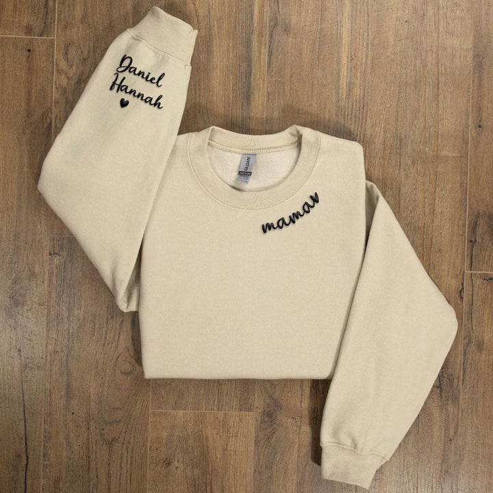 Custom Mom Puff Sleeve Sweatshirt