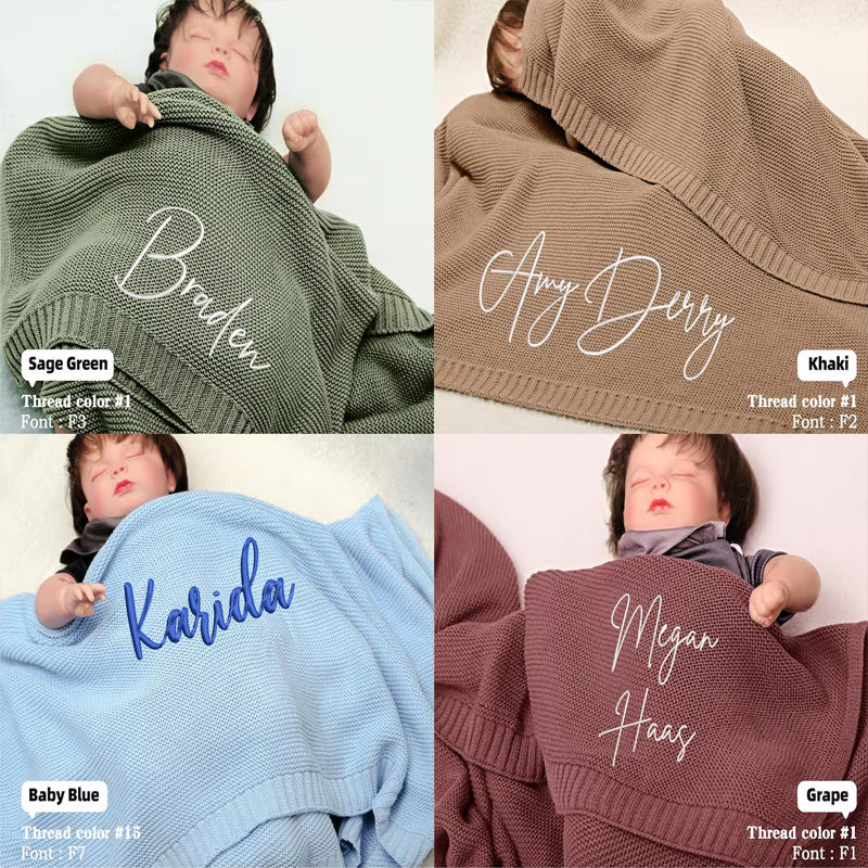 Personalized Baby Embroidered Nap Blanket