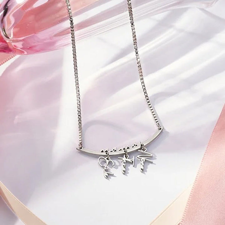 Personalized Hanging Names Family Necklace