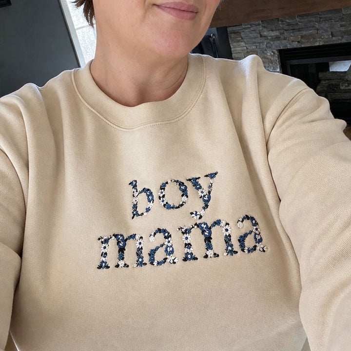 🌸 Everbloom - Embroidered Floral Mama Sweatshirt for Mom & Grandma