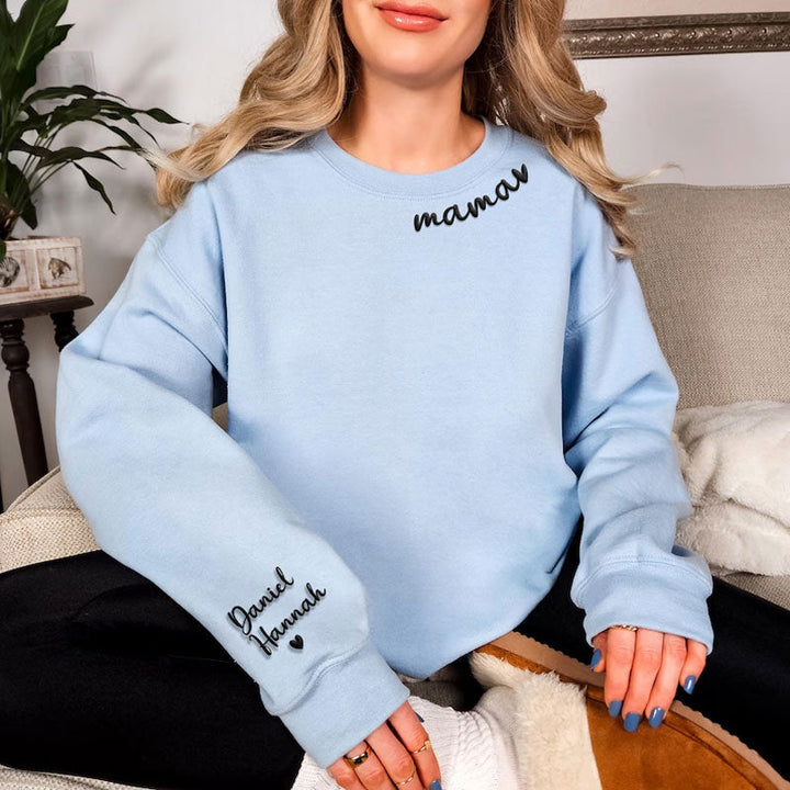 Custom Mom Puff Sleeve Sweatshirt