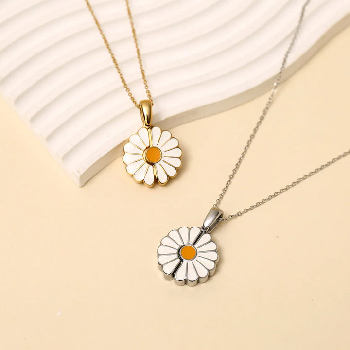 Customizable Daisy Locket Necklace
