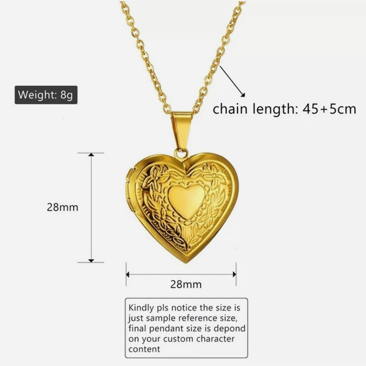 Personalized Heart Pattern Pendant Necklace