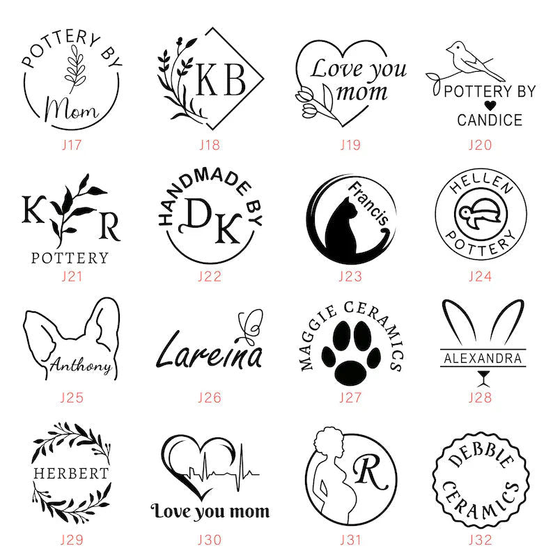 Custom clay stamp with your name