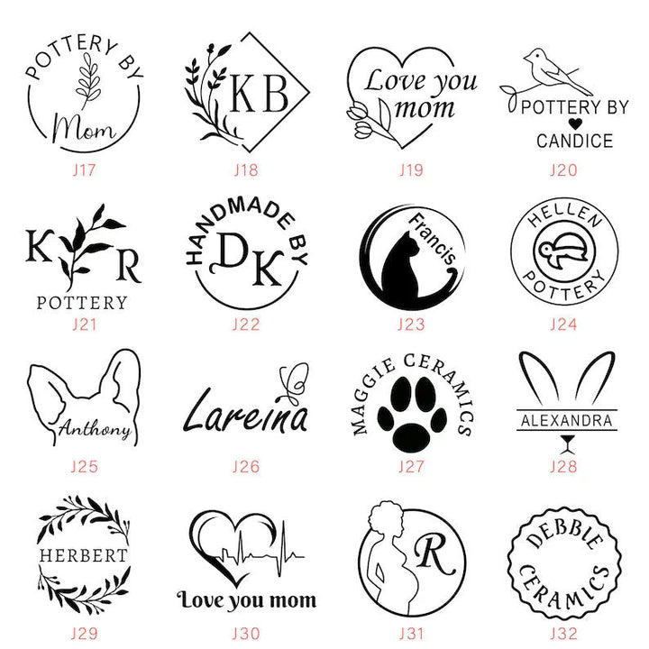 Custom clay stamp with your name