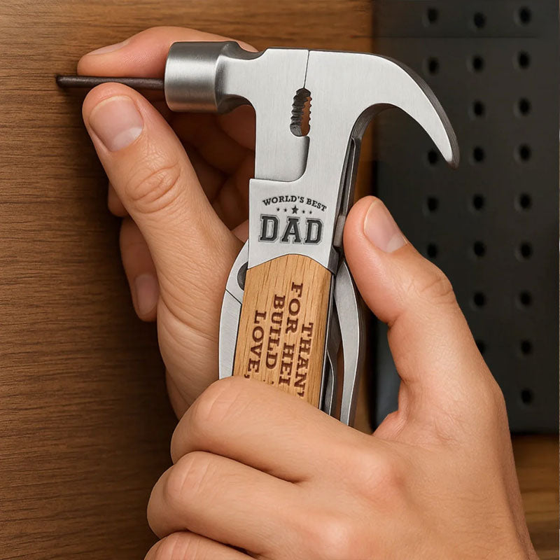 Customized Family Personalized Multi-Function Hammer - Father's Day Gift for Dad and Grandpa