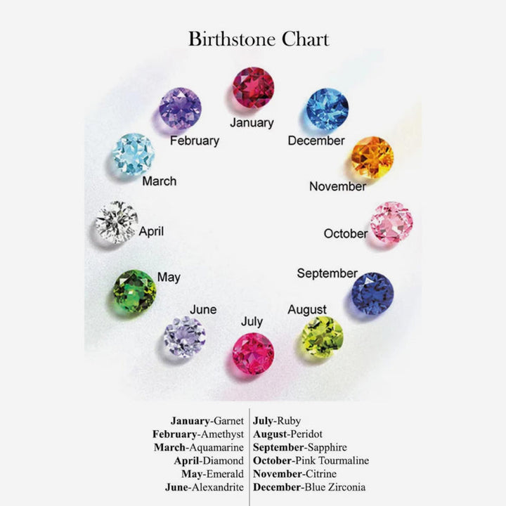 Custom Rectangular Birthstone Necklace