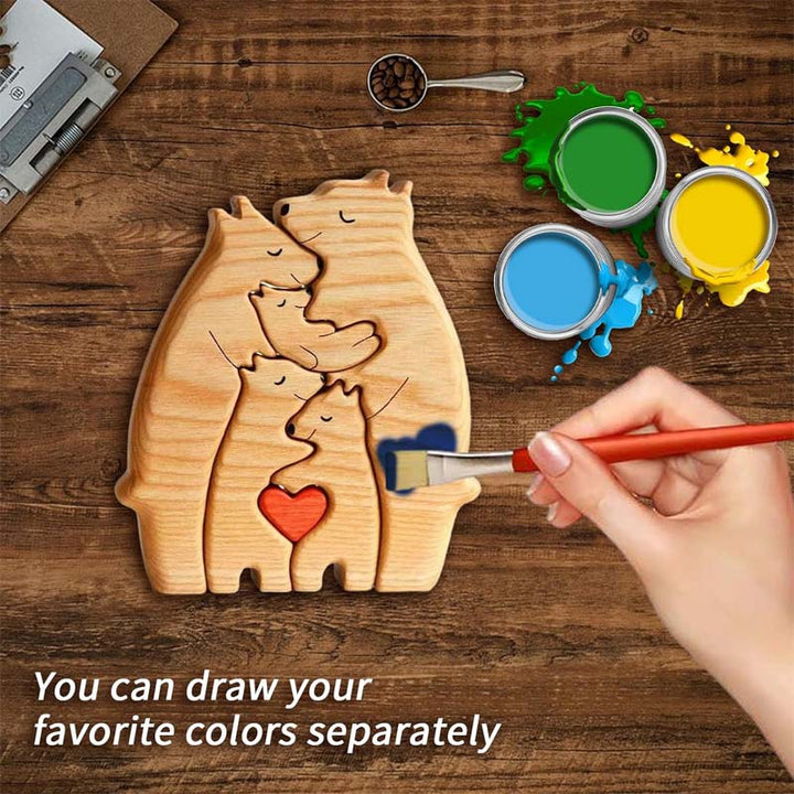 Custom Personalized Family Bear Jigsaw Puzzle