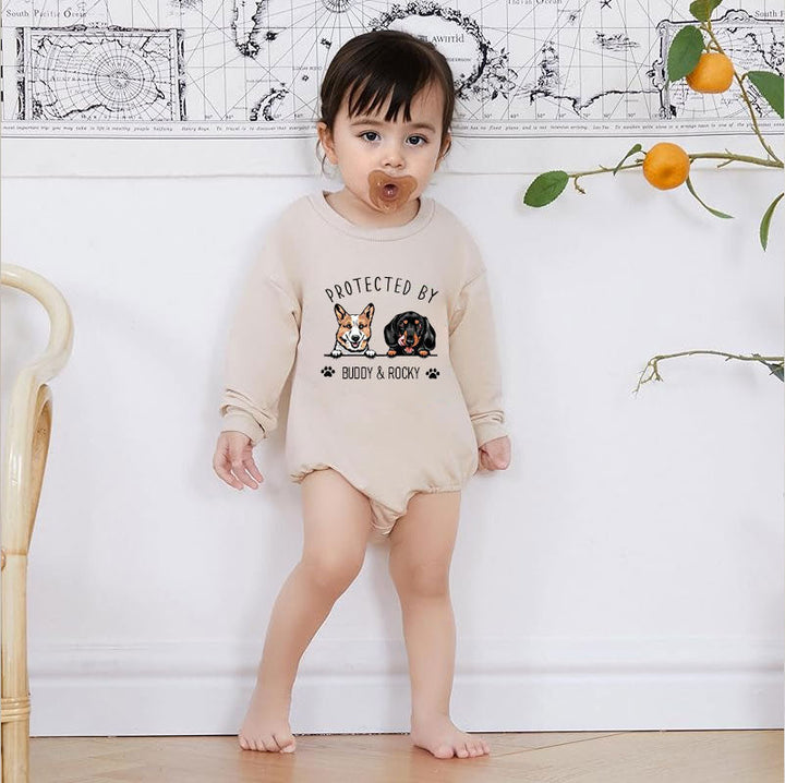 Protected By - Organic Cotton Sweatshirt Baby Bodysuit