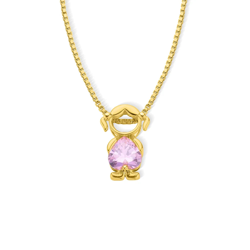 Vintage 80s Boy & Girl Charm Sterling Silver Pendant Necklace - Mother's Day Birthday Gift