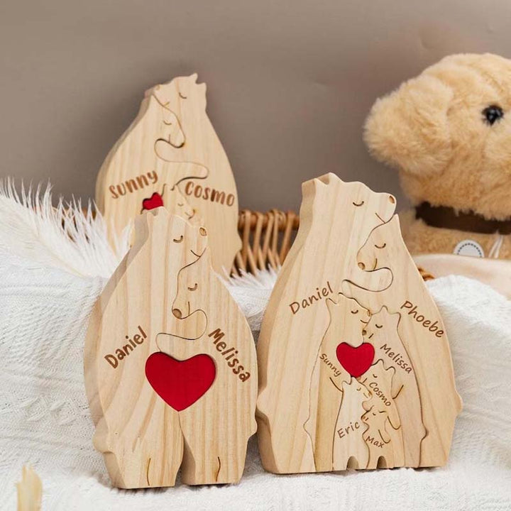 Custom Personalized Family Bear Jigsaw Puzzle