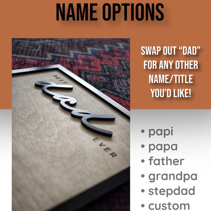 Hands Down Best Dad Ever | Personalized Engraved Wooden Sign | Celebrate Dad with Handprints and Custom Message | Handmade Fathers Day Gift