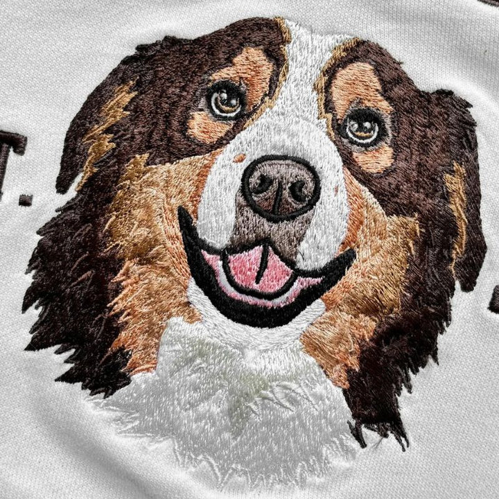 Personalized Pet Portrait Embroidered Sweatshirt