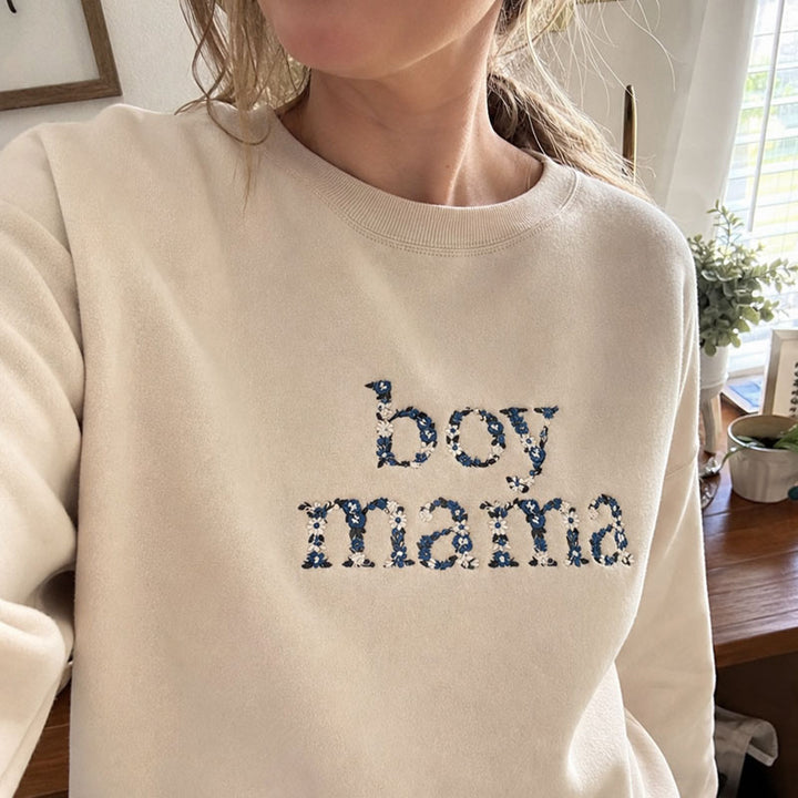 🌸 Everbloom - Embroidered Floral Mama Sweatshirt for Mom & Grandma