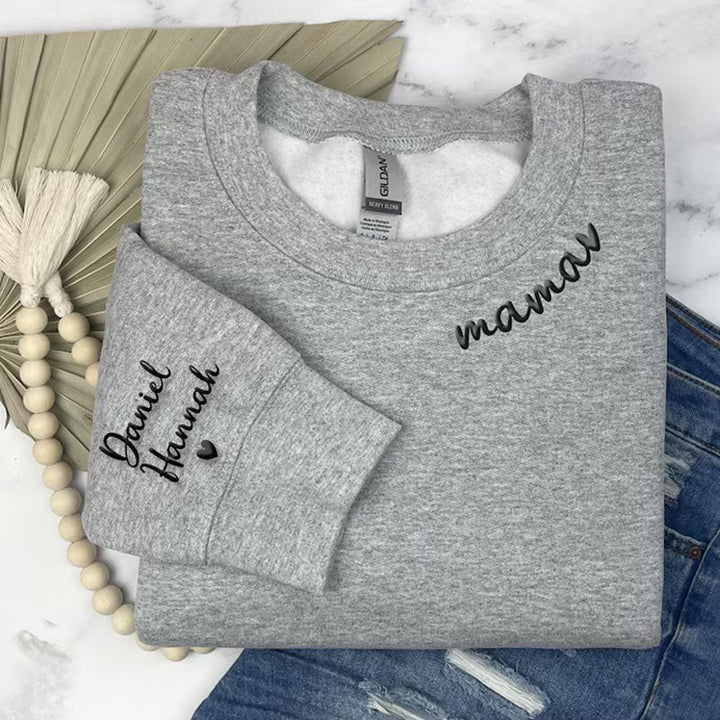 Custom Mom Puff Sleeve Sweatshirt