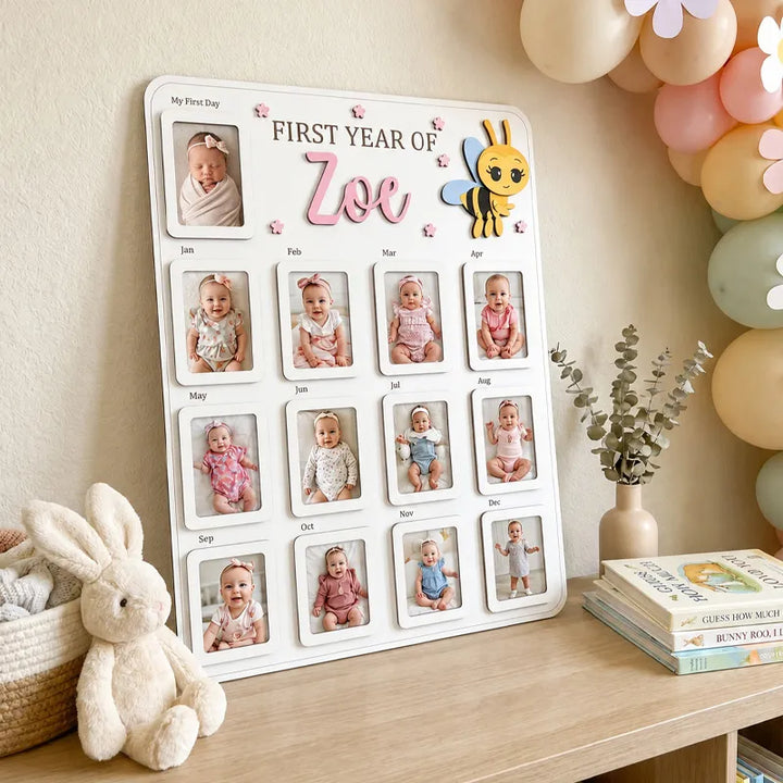 Honey Bee – Personalized Baby’s First Year Photo Frame