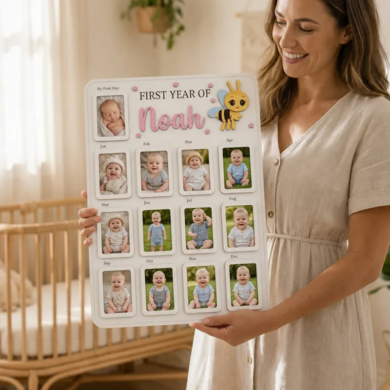 Honey Bee – Personalized Baby’s First Year Photo Frame