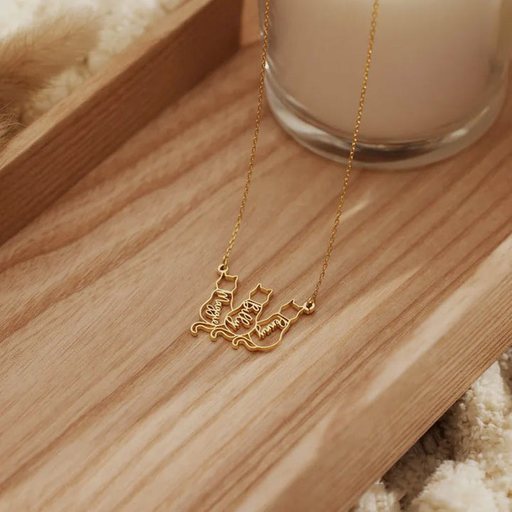 Personalized Cat Name Necklace - Surprise Gift for Cat Lovers