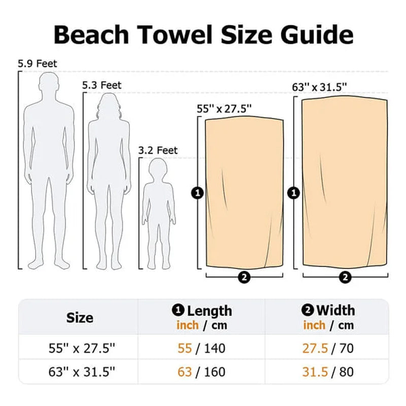 Personalized Tropical Beach Palm Tree Oversized Beach Towel