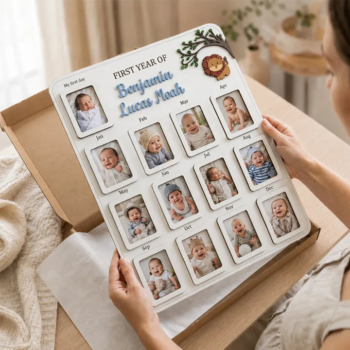 Little Lion – Personalized Baby’s First Year Photo Frame