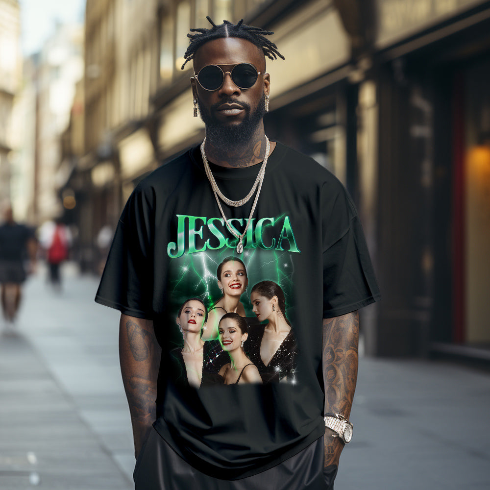 Custom Photo & Name T-Shirt | Personalized Valentine’s Day Gift for Him or Her