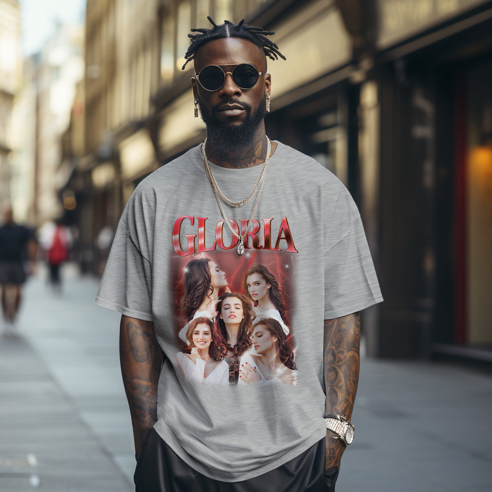 Custom Photo & Name T-Shirt | Personalized Valentine’s Day Gift for Him or Her