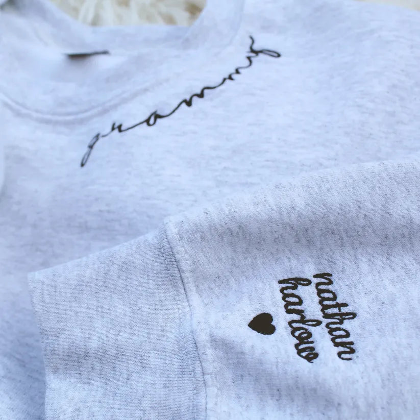 Personalized Mom Embroidered Sweatshirt Hoodie