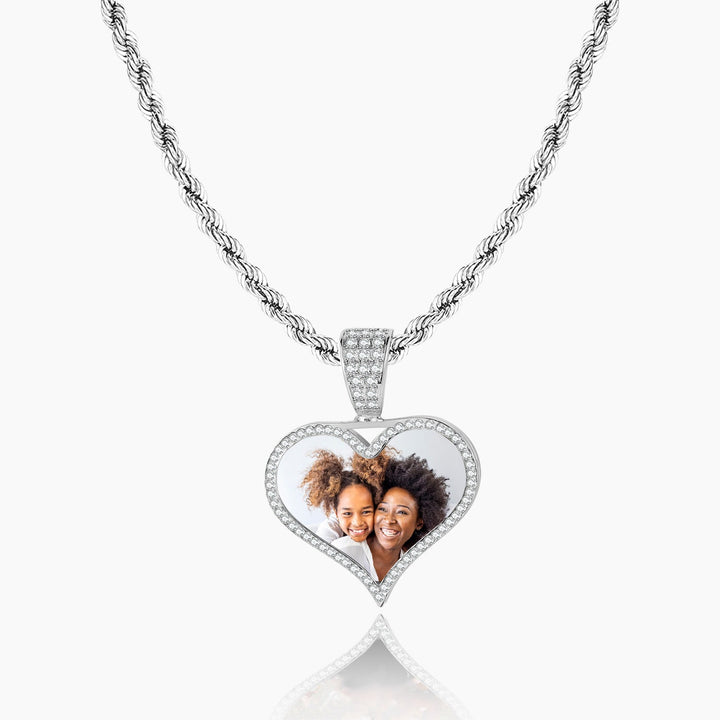 Personalized Photo Pendant With Micro-Set Zirconia