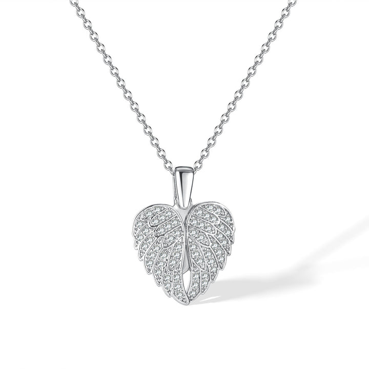 [Eternal Guardian] Angel Wings Memorial Necklace with Hidden Name
