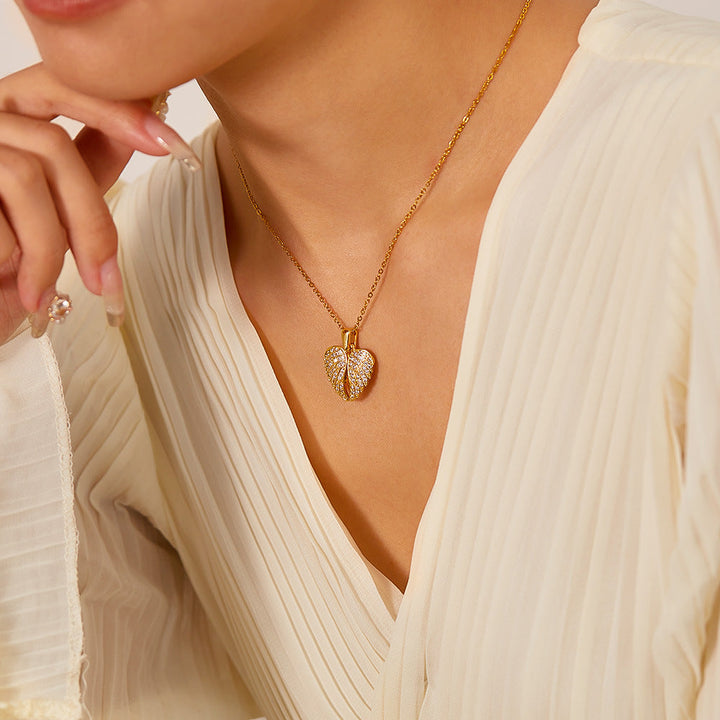 [Eternal Guardian] Angel Wings Memorial Necklace with Hidden Name