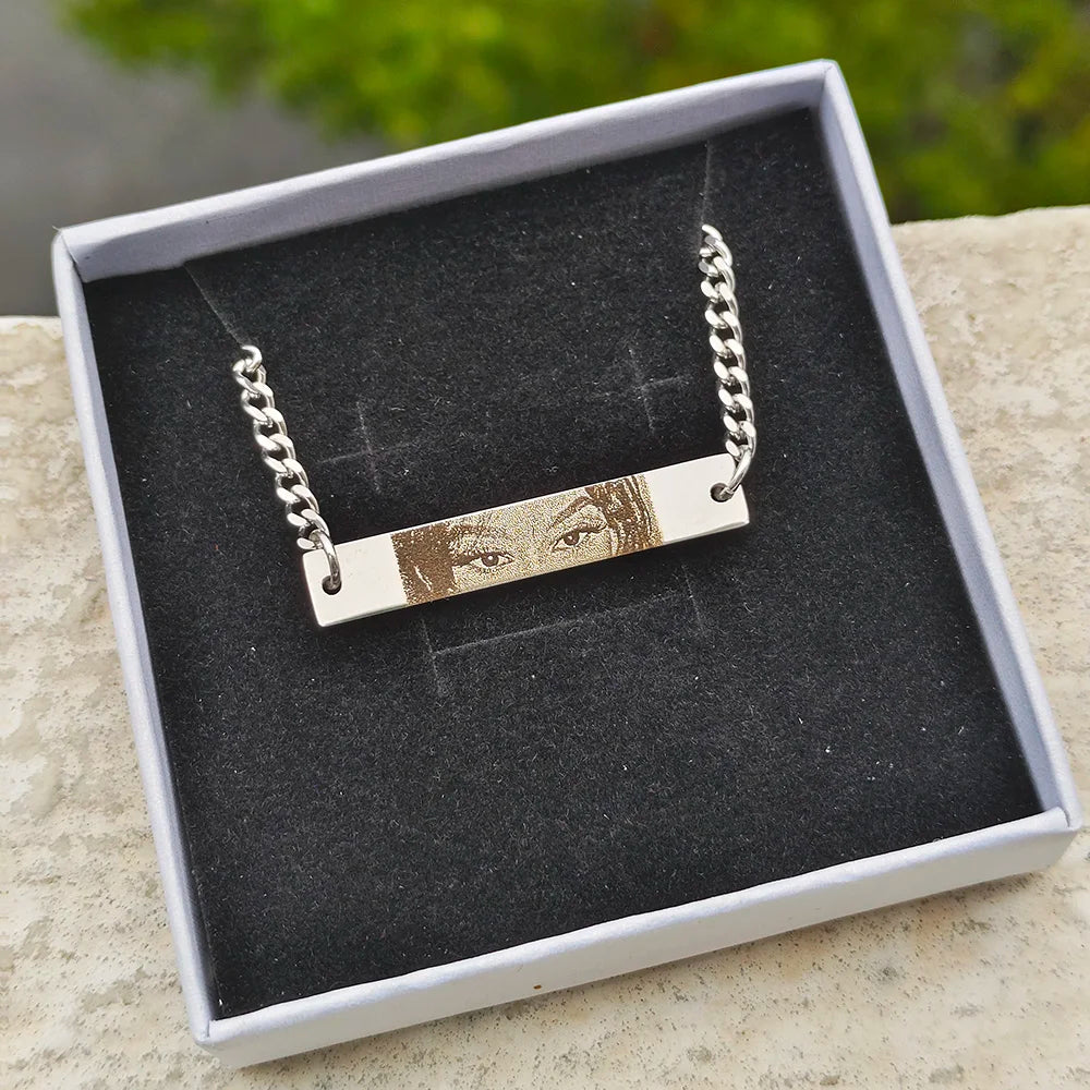 【Engraving】Custom Couple Eyes Necklace