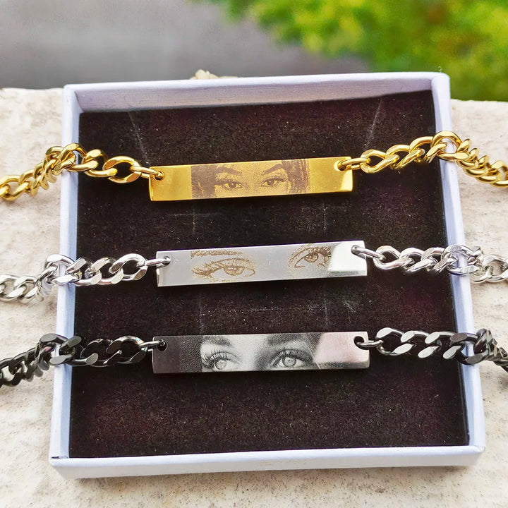 【Engraving】Custom Couple Eyes Necklace