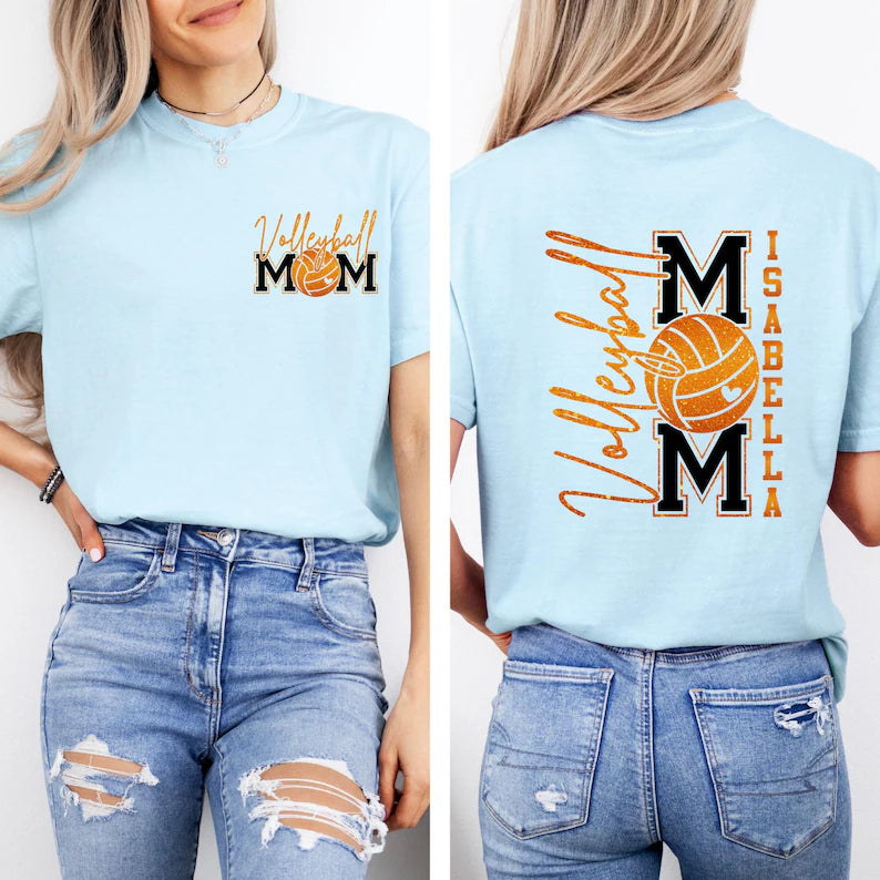 Personalized Glitter Sports Mom Sweatshirt