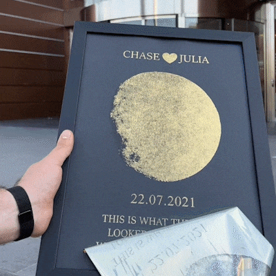 Custom Moon Phase and Names Wooden Frame