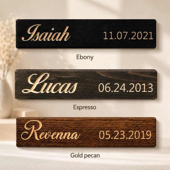 Add-On Name Slat for Grandkids Hanging Sign | Classic Engraved Edition - Canvasgiftco