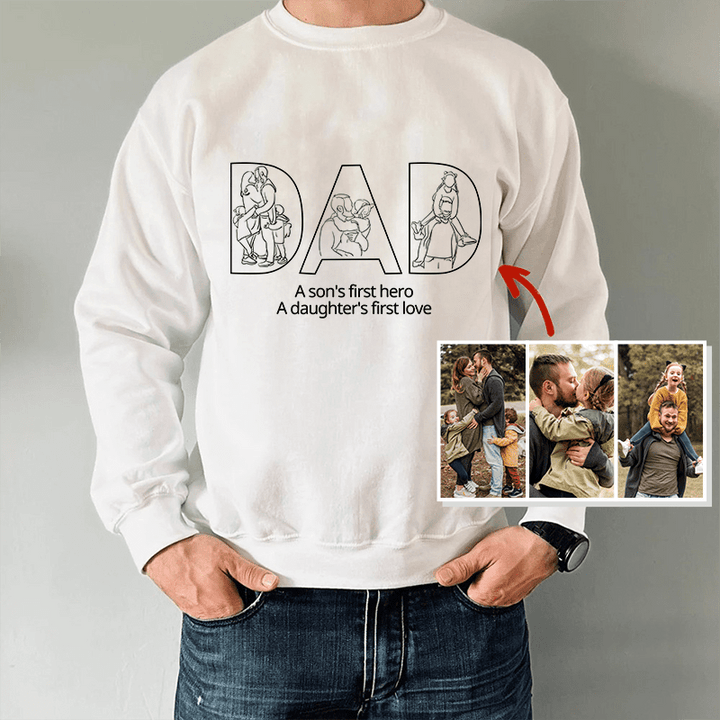Best Dad Ever - Embroidered Sweatshirt For Father's Day - Gifts for Dad, Papa, Daddy and Grandpa - Canvasgiftco