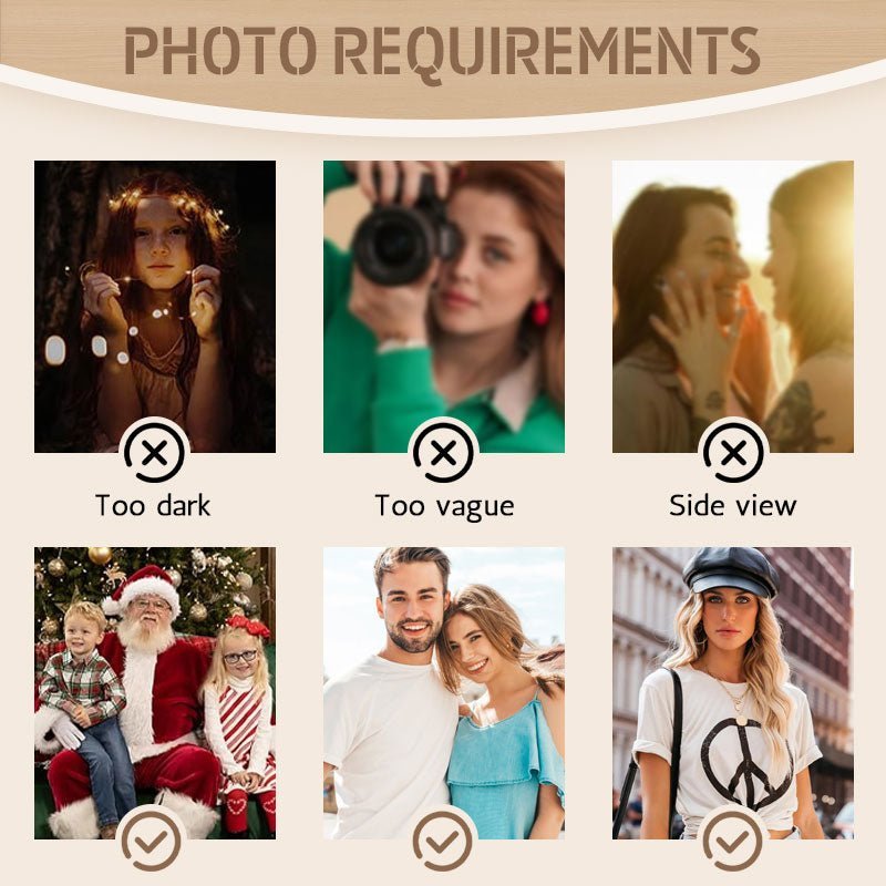 Custom 3D Cartoon Style Wooden Photo Frame – Transform Your Memories into Art! - Canvasgiftco