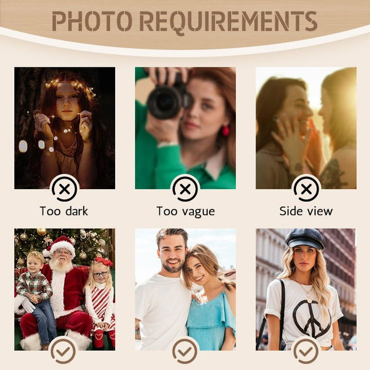 Custom 3D Cartoon Style Wooden Photo Frame – Transform Your Memories into Art! - Canvasgiftco