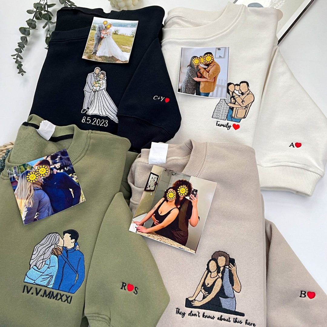 Custom Embroidered Photo Sweatshirts - Canvasgiftco