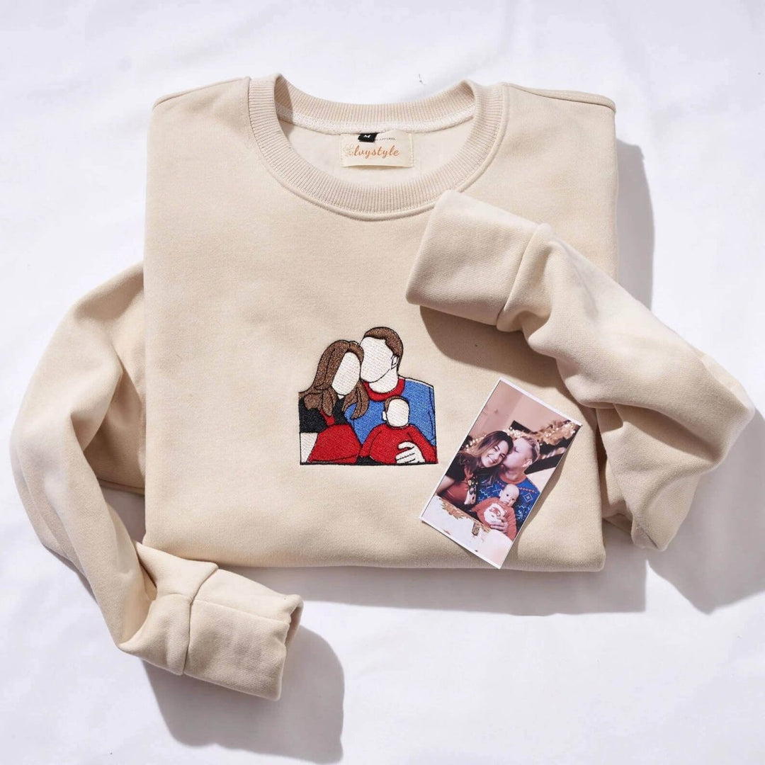 Custom Embroidered Photo Sweatshirts - Canvasgiftco