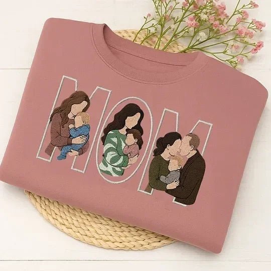 Custom Family Embroidered Sweatshirt – A Unique And Heartwarming Gift For Dad - Canvasgiftco
