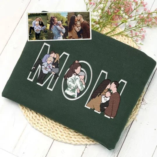 Custom Family Embroidered Sweatshirt – A Unique And Heartwarming Gift For Dad - Canvasgiftco