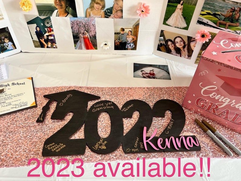 Custom Graduation Guestbook Sign Graduation Party Decorations - Canvasgiftco