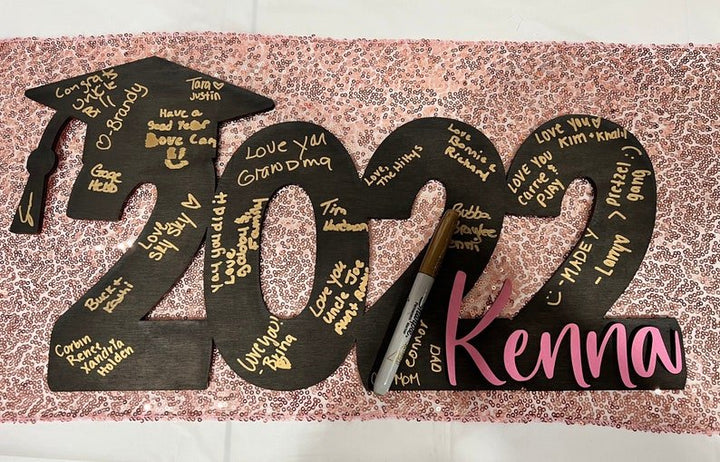 Custom Graduation Guestbook Sign Graduation Party Decorations - Canvasgiftco