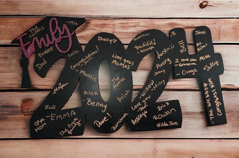 Custom Graduation Guestbook Sign Graduation Party Decorations - Canvasgiftco