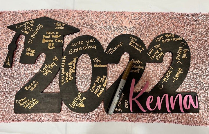 Custom Graduation Guestbook Sign Graduation Party Decorations - Canvasgiftco