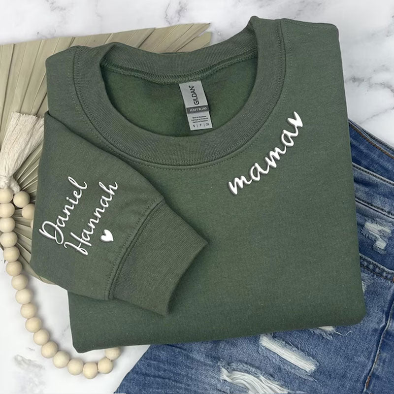 Custom Mom Puff Sleeve Sweatshirt - Canvasgiftco