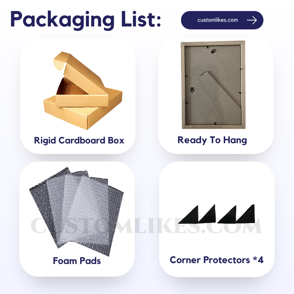 Custom Moon Phase and Names Wooden Frame - Canvasgiftco