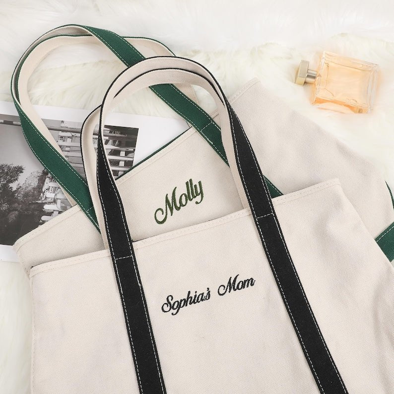 Custom Name Canvas Tote Bag - Canvasgiftco
